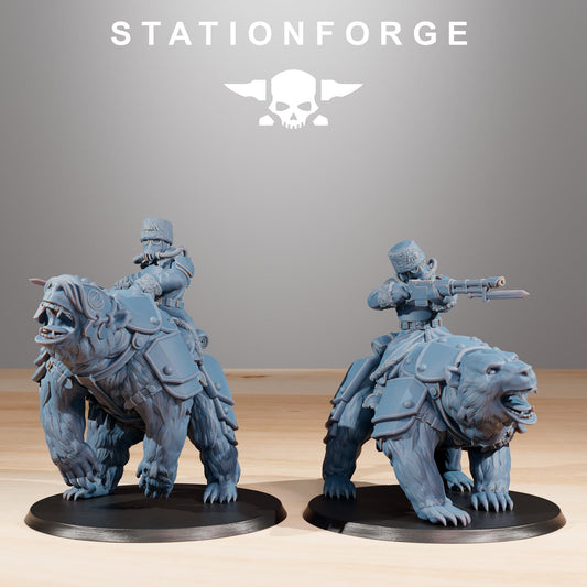 Grimguard Bear Riders v3 - StationForge - 28mm