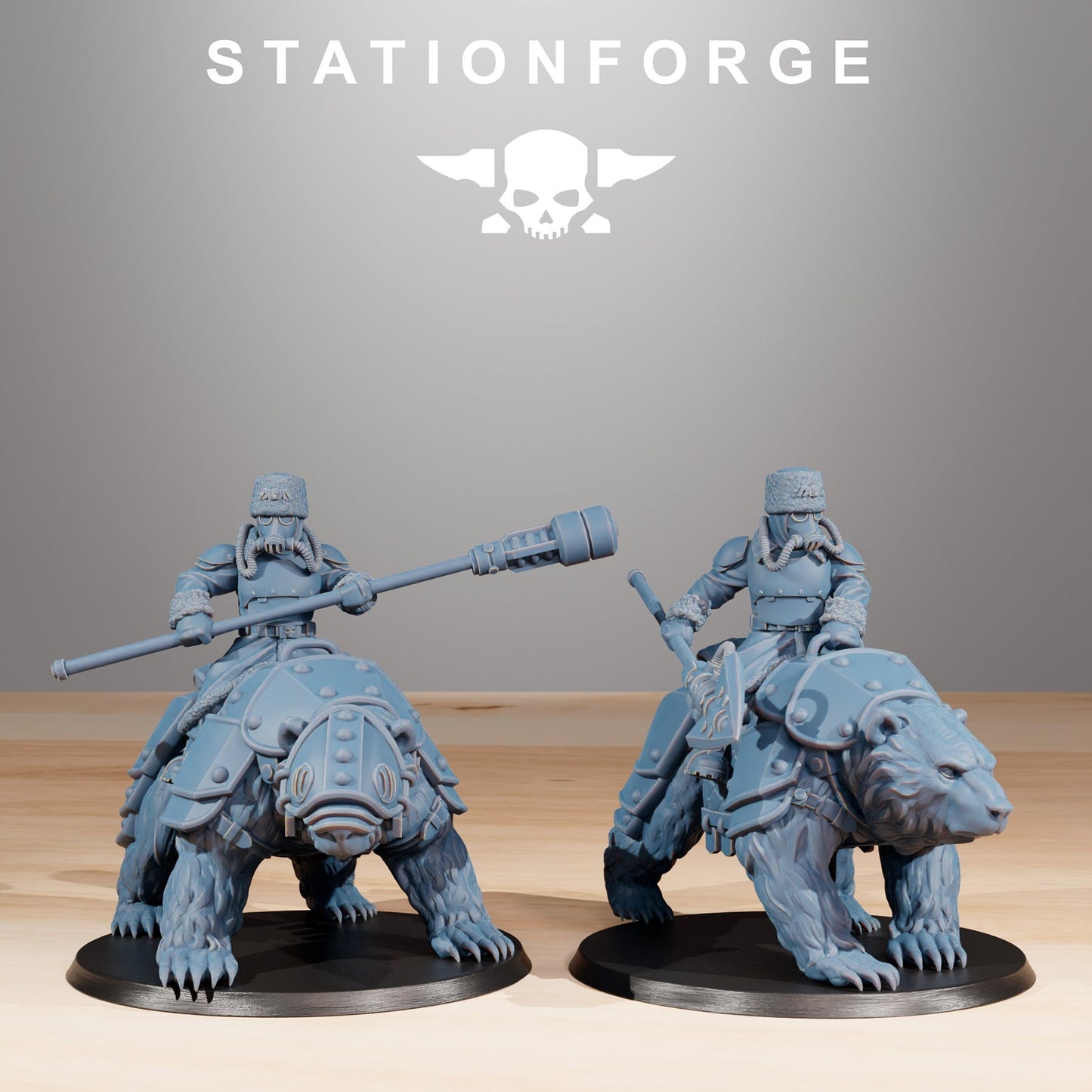 Grimguard Bear Riders v4 - StationForge - 28mm