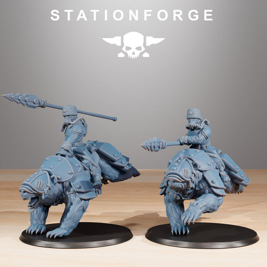 Grimguard Bear Riders v5 - StationForge - 28mm