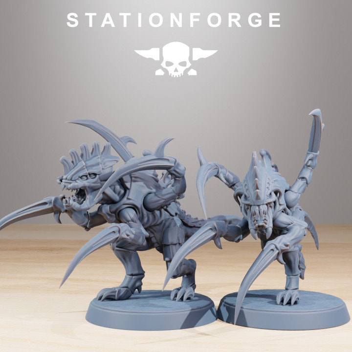 Xenarid Infantry Melee Unit v1 - StationForge - 28mm