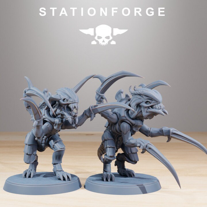 Xenarid Infantry Melee Unit v3 - StationForge - 28mm