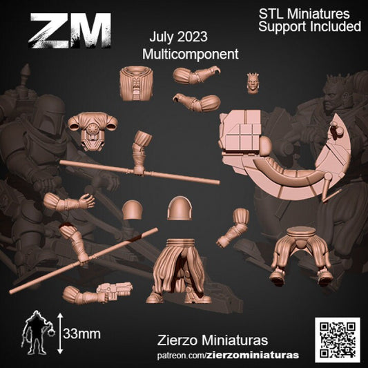 Dark hero Warrior - Bits - 33mm- Zierzo Miniaturas