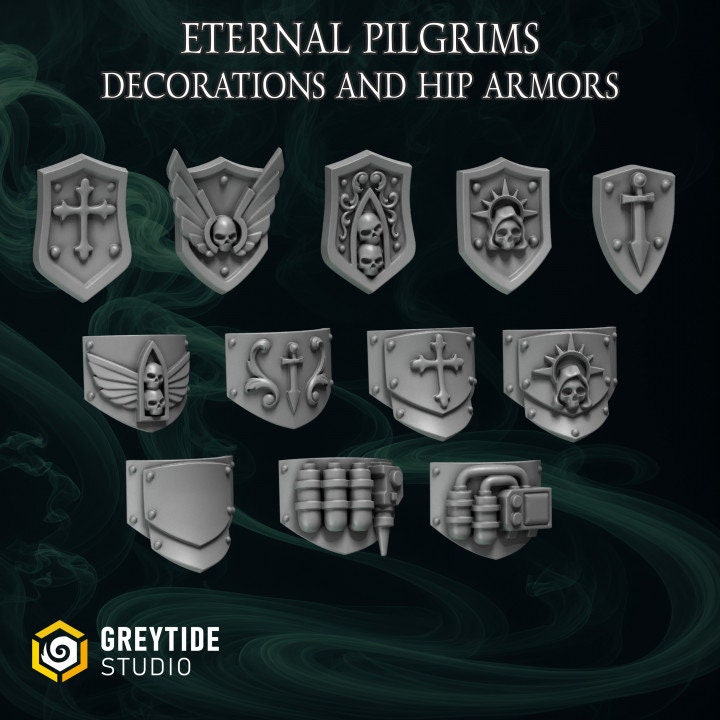 EPT Heraldy shields and Hip armors - Bits - GreyTide Studio