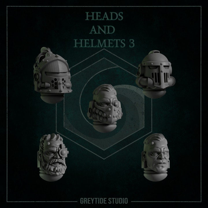 Heads and Helmets 3 - Bits - GreyTide Studio