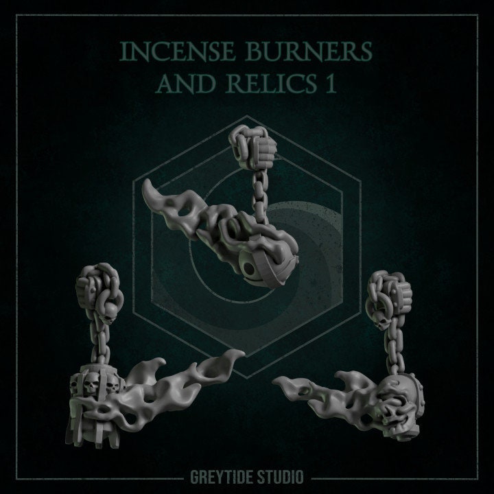 Incense Burners & Relics 1 - Bits - GreyTide Studio