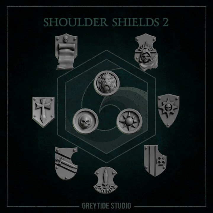 Shoulder shields 2 - Bits - GreyTide Studio