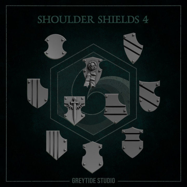 Shoulder shields 4 - Bits - GreyTide Studio