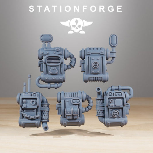 Backpacks - Scavenger Junkbots Builder Kit - StationForge - 28mm