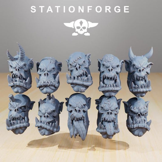 Heads - Orkaz Plague Spreadaz - StationForge - 28mm