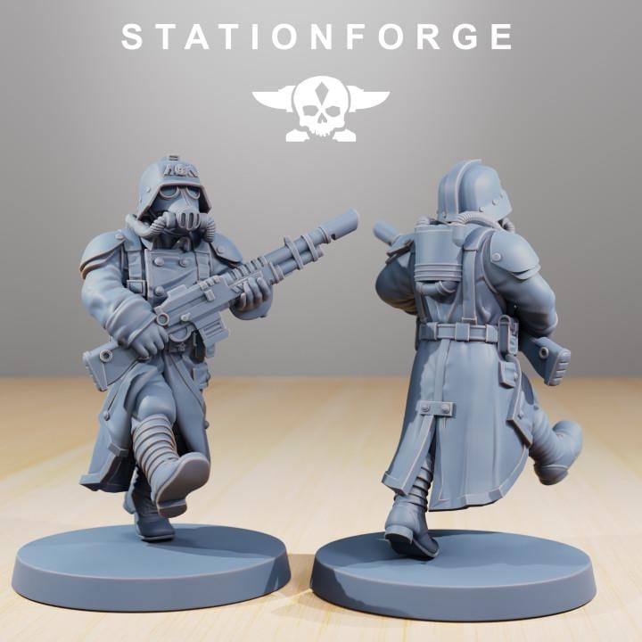 Grimguard Marching Poses v2 - StationForge - 28mm