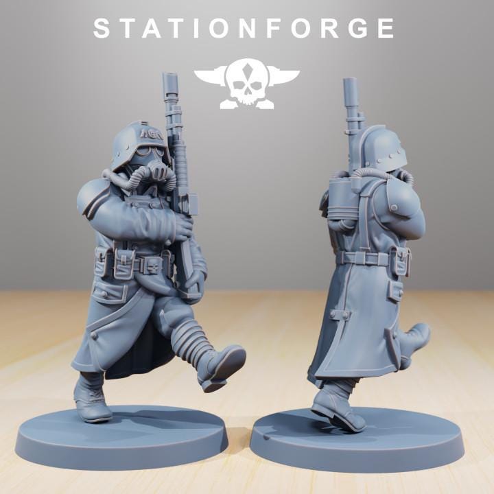 Grimguard Marching Poses v5 - StationForge - 28mm