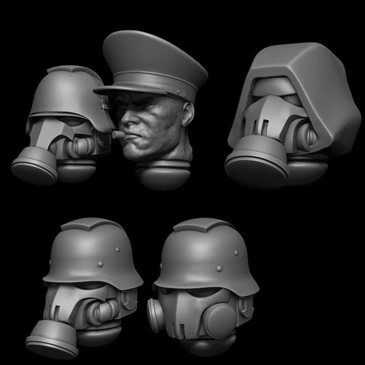 Heads - GrimGuard - Delta Squad - StationForge - 28mm