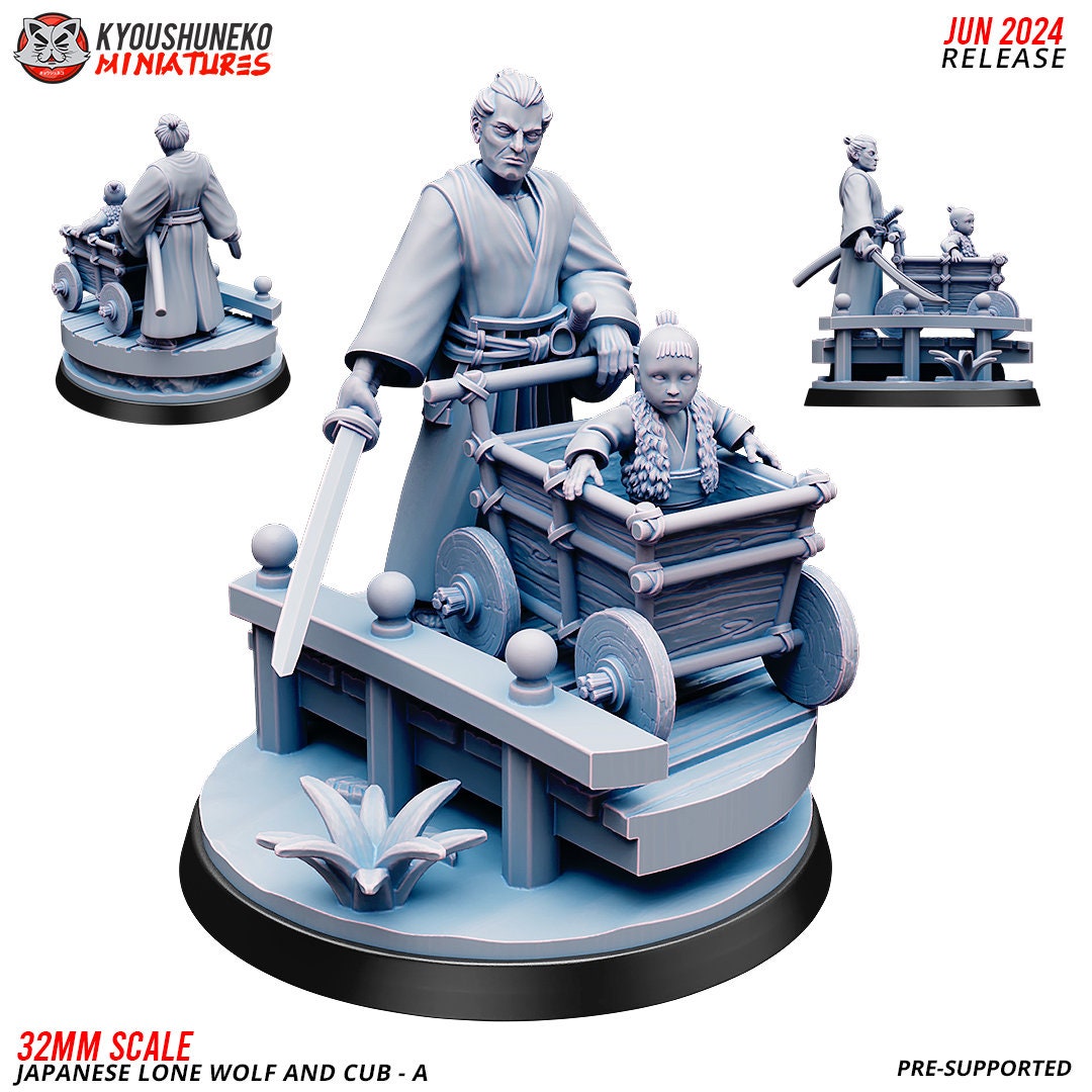 Japanese Lone Wolf and Cub A - Kyoushuneko Miniatures