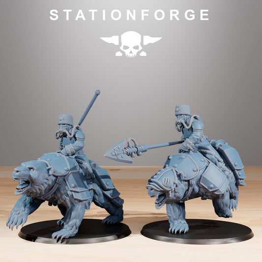 Grimguard Bear Riders v6 - StationForge - 28mm