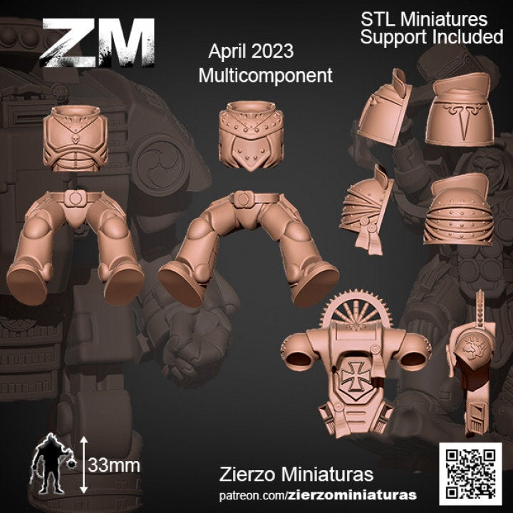 Space Knights Motorbikes - Bits - 33mm- Zierzo Miniaturas