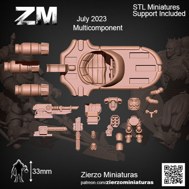 Speeder Car - Bits - 33mm- Zierzo Miniaturas