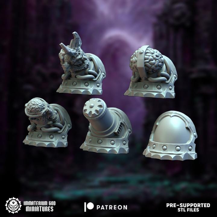 Shoulders - Eternal punishers bits Set - Bits - Immaterium God Miniatures