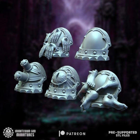 Shoulders - Surgeon ravagers bits set - Bits - Immaterium God Miniatures