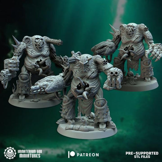 Abyssal destroyers set (3 models) - Immaterium God Miniatures - 32mm