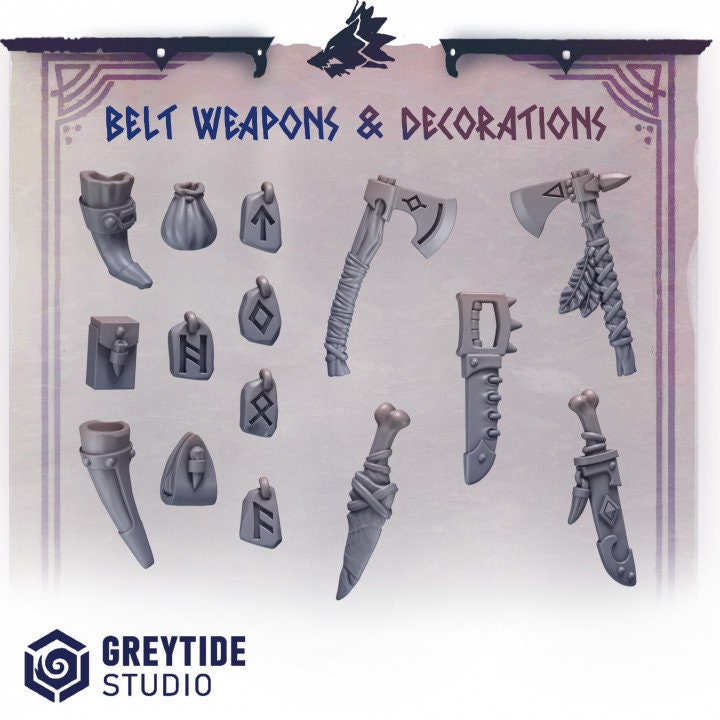 Belt weapons and decorations PH - Bits - - GreyTide Studio