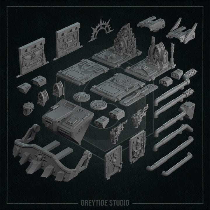 Space rhinoceros vehicle accessories - Bits - GreyTide Studio