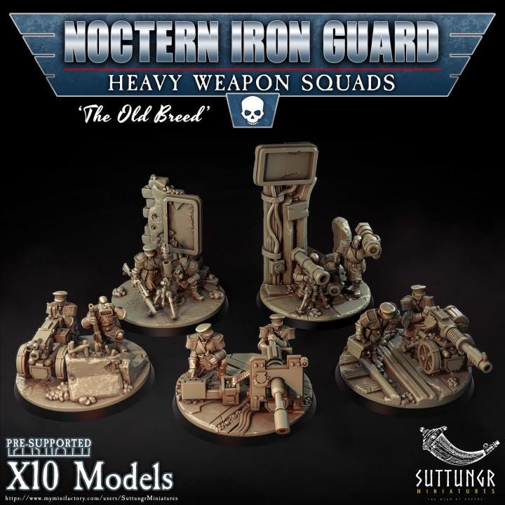 Noctern Iron Guard - Heavy Weapons Squad - Suttungr Miniatures - 28mm