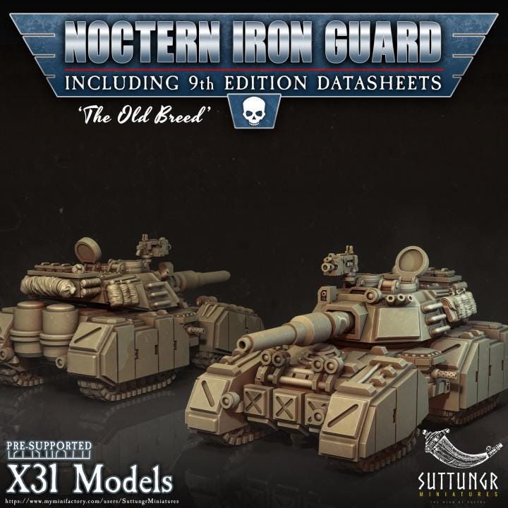 Tank - Noctern Iron Guard - v1 - Suttungr Miniatures - 28mm