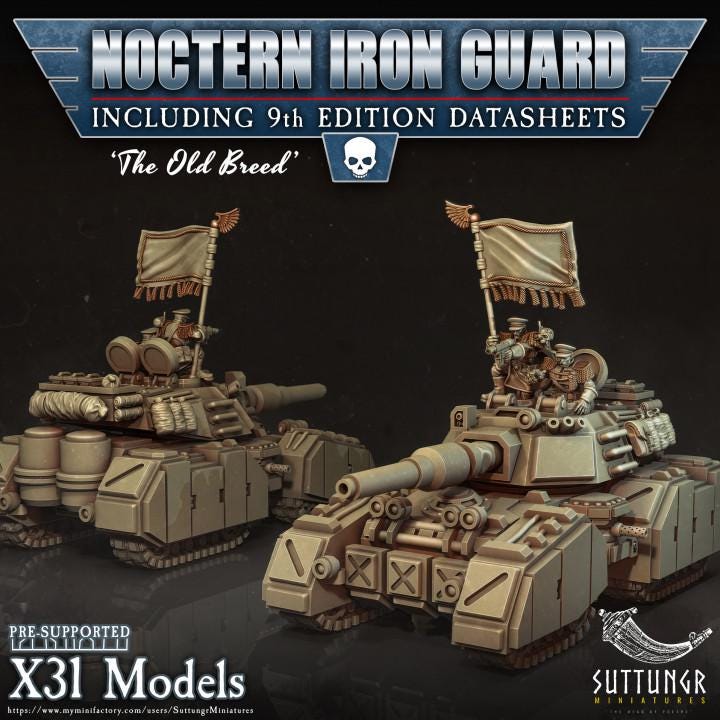 Tank - Noctern Iron Guard - v5 - Suttungr Miniatures - 28mm