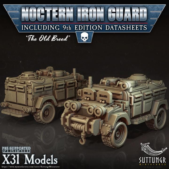 Tank - Noctern Iron Guard - v8 - Suttungr Miniatures - 28mm