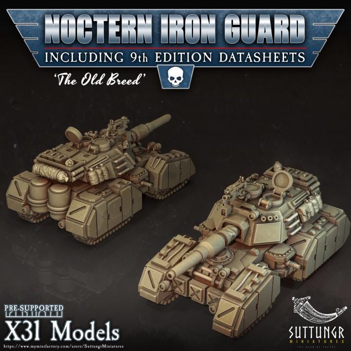 Tank - Noctern Iron Guard - v17 - Suttungr Miniatures - 28mm