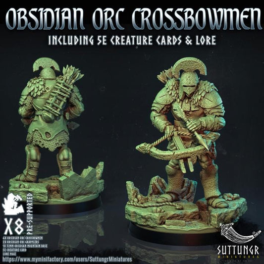 The Obsidian Orc Warband - Crossbowmen - v1 - Suttungr Miniatures - 32mm