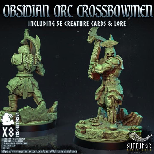 The Obsidian Orc Warband - Crossbowmen - v3 - Suttungr Miniatures - 32mm