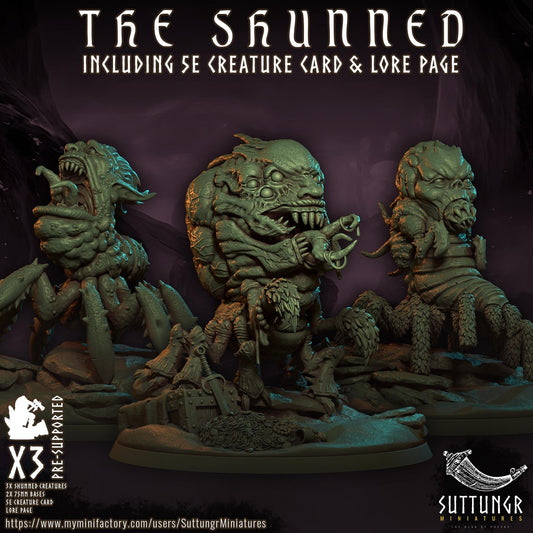 3x The Shunned - Suttungr Miniatures - 32mm