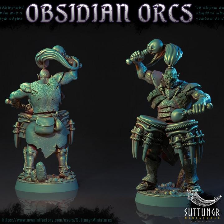 The Obsidian Orc Warband v4 - Suttungr Miniatures - 32mm