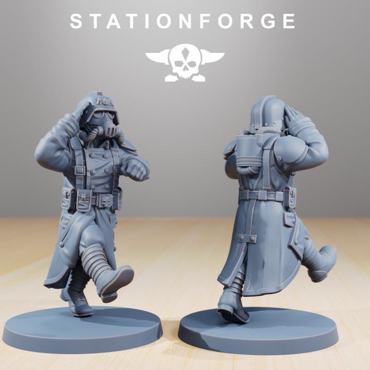 Grimguard Marching Poses v6 - StationForge - 28mm