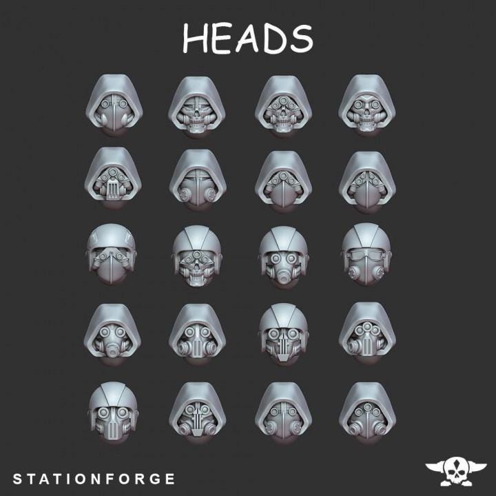 Heads - Scavenger Bikers - StationForge - 28mm