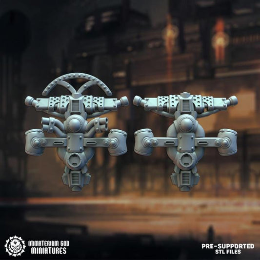 Backpacks - Black steel Gladiators bits set - Bits - Immaterium God Miniatures