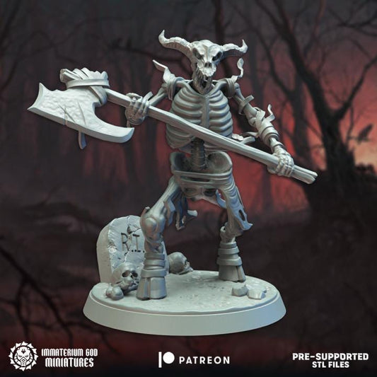 Minotaur skeleton - Immaterium God Miniatures - 32mm