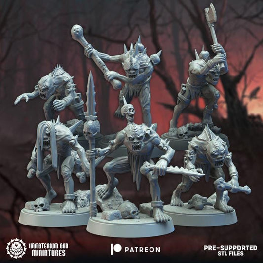 Bloody ghouls set (6 models) - Immaterium God Miniatures - 32mm