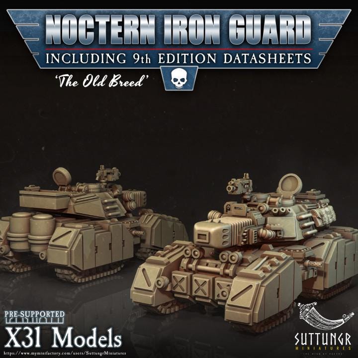 Tank - Noctern Iron Guard - v9 - Suttungr Miniatures - 28mm