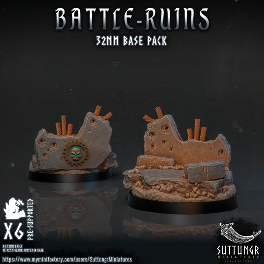 The Base Pack - 32mm Battle Ruins v3 - Suttungr Miniatures - 32mm