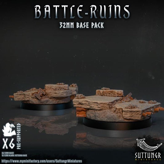 The Base Pack - 32mm Battle Ruins v5 - Suttungr Miniatures - 32mm