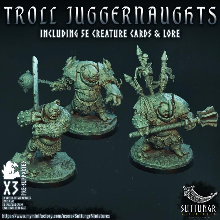 Troll Juggernaughts - Suttungr Miniatures - 32mm