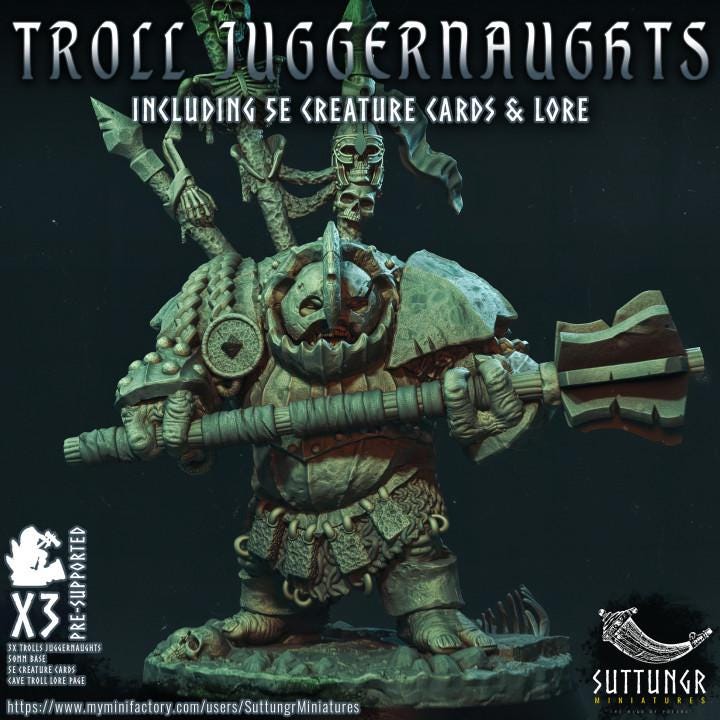 Troll Juggernaughts v3 - Suttungr Miniatures - 32mm