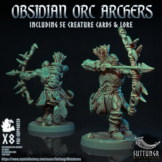 The Obsidian Orc Warband - Archers v1 - Suttungr Miniatures - 32mm