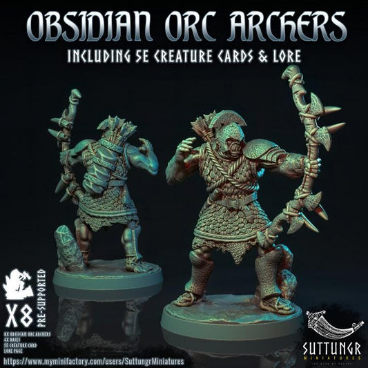 The Obsidian Orc Warband - Archers v6 - Suttungr Miniatures - 32mm