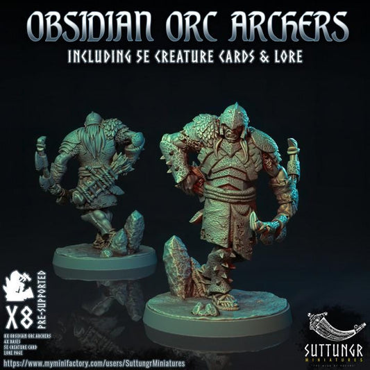 The Obsidian Orc Warband - Archers v7 - Suttungr Miniatures - 32mm