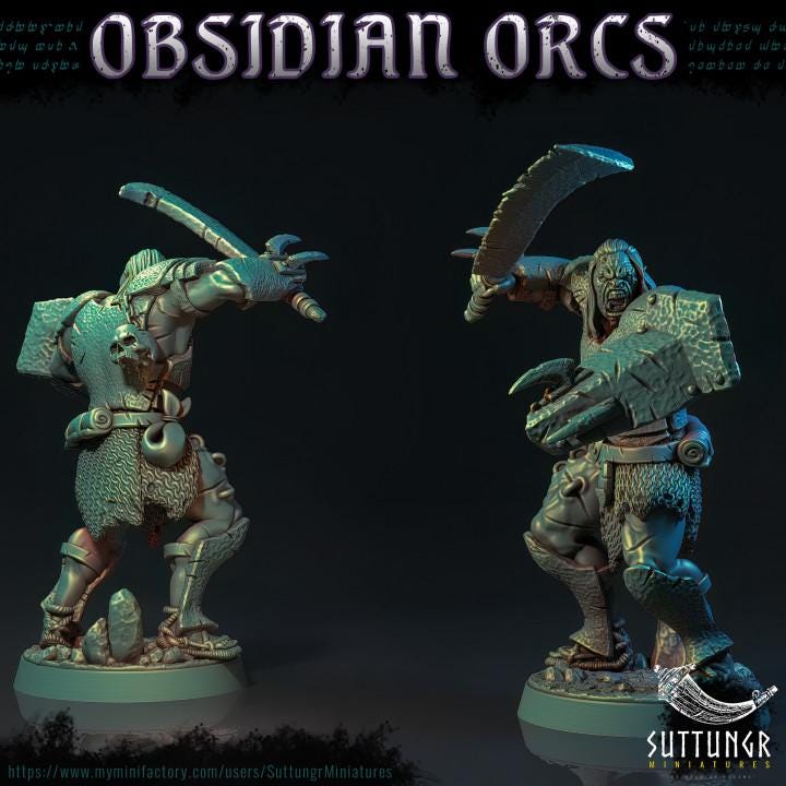 The Obsidian Orc Warband v3 - Suttungr Miniatures - 32mm