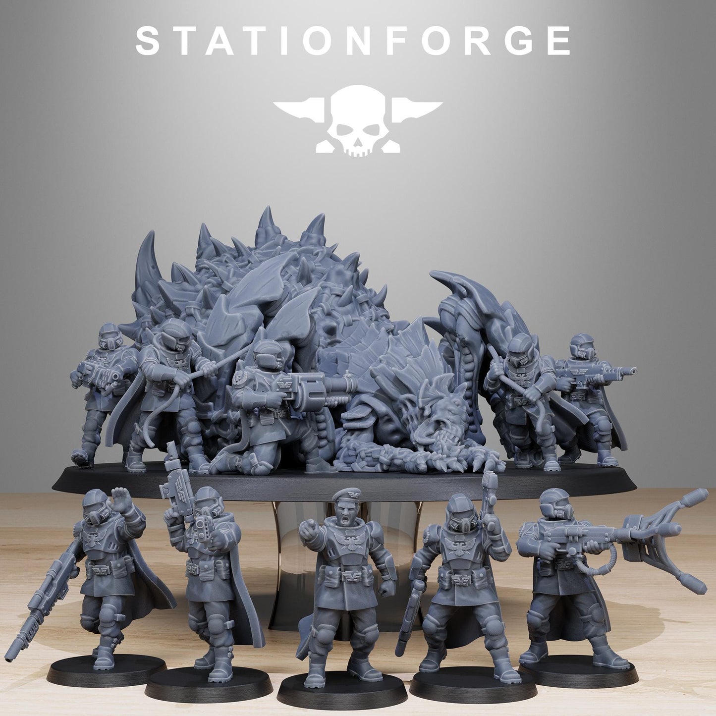 Vaskar Hunters & monster - StationForge - 28mm