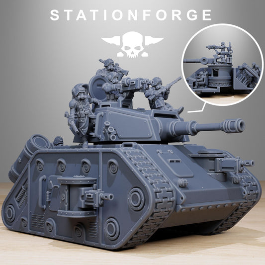 GrimGuard Battle Tank 2.0 with interior - StationForge - 28mm